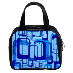 Retro Pattern 1971 Blue Classic Handbags (2 Sides) by ImpressiveMoments