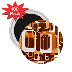 Retro Pattern 1971 Orange 2 25  Magnets (100 Pack)  by ImpressiveMoments