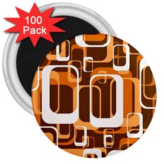 Retro Pattern 1971 Orange 3  Magnets (100 Pack) by ImpressiveMoments