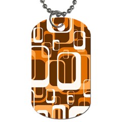 Retro Pattern 1971 Orange Dog Tag (one Side) by ImpressiveMoments