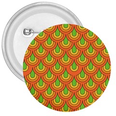 70s Green Orange Pattern 3  Buttons by ImpressiveMoments