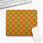 70s Green Orange Pattern Large Mousepads Front