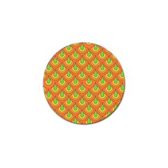 70s Green Orange Pattern Golf Ball Marker (4 Pack) by ImpressiveMoments