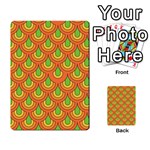 70s Green Orange Pattern Playing Cards 54 Designs  Back