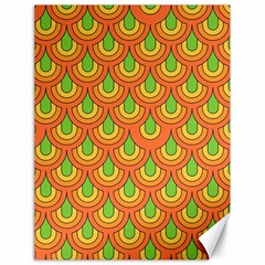 70s Green Orange Pattern Canvas 18  X 24   by ImpressiveMoments