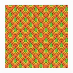 70s Green Orange Pattern Medium Glasses Cloth