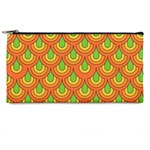 70s Green Orange Pattern Pencil Cases Front