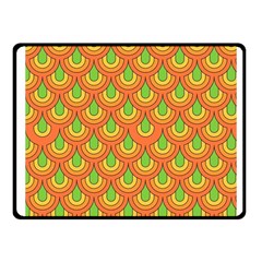 70s Green Orange Pattern Fleece Blanket (small) by ImpressiveMoments