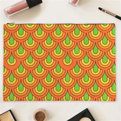 70s Green Orange Pattern Cosmetic Bag (XXL) 