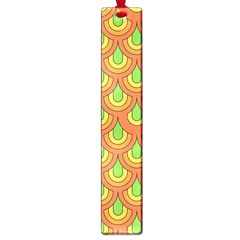 70s Green Orange Pattern Large Book Marks