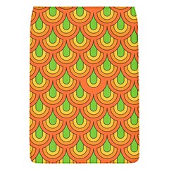 70s Green Orange Pattern Flap Covers (S) 