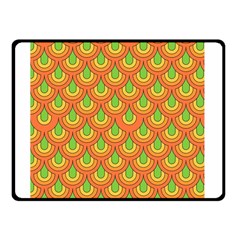 70s Green Orange Pattern Double Sided Fleece Blanket (small)  by ImpressiveMoments