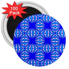 Retro Blue Pattern 3  Magnets (100 Pack) by ImpressiveMoments