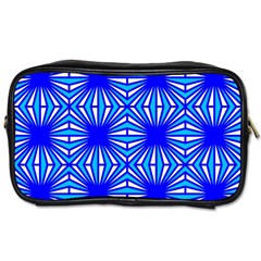 Retro Blue Pattern Toiletries Bags 2-side by ImpressiveMoments