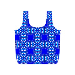 Retro Blue Pattern Full Print Recycle Bags (s)  by ImpressiveMoments