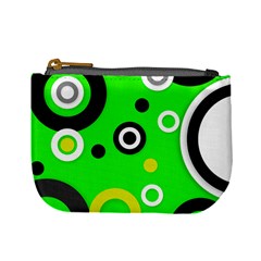 Florescent Green Yellow Abstract  Mini Coin Purses