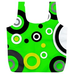 Florescent Green Yellow Abstract  Full Print Recycle Bags (l)  by OCDesignss