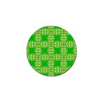 Retro Green Pattern Golf Ball Marker (4 pack) Front