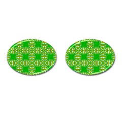 Retro Green Pattern Cufflinks (oval) by ImpressiveMoments