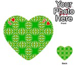 Retro Green Pattern Playing Cards 54 (Heart)  Front - Heart2