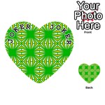 Retro Green Pattern Playing Cards 54 (Heart)  Front - Joker1