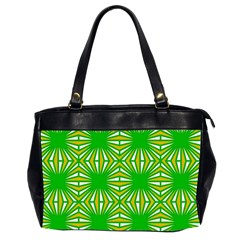 Retro Green Pattern Office Handbags (2 Sides)  by ImpressiveMoments