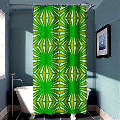 Retro Green Pattern Shower Curtain 36  X 72  (stall)  by ImpressiveMoments