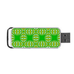 Retro Green Pattern Portable Usb Flash (one Side) by ImpressiveMoments