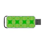 Retro Green Pattern Portable USB Flash (Two Sides) Front