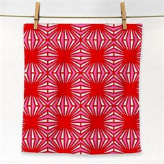 Retro Red Pattern Face Towel by ImpressiveMoments