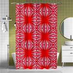 Retro Red Pattern Shower Curtain 48  x 72  (Small)  Curtain(48  X 72 ) - 42.18 x64.8  Curtain(48  X 72 )