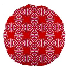 Retro Red Pattern Large 18  Premium Flano Round Cushions by ImpressiveMoments