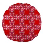 Retro Red Pattern Large 18  Premium Flano Round Cushions Front