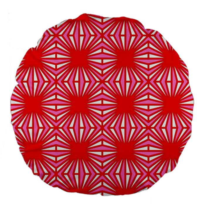 Retro Red Pattern Large 18  Premium Flano Round Cushions