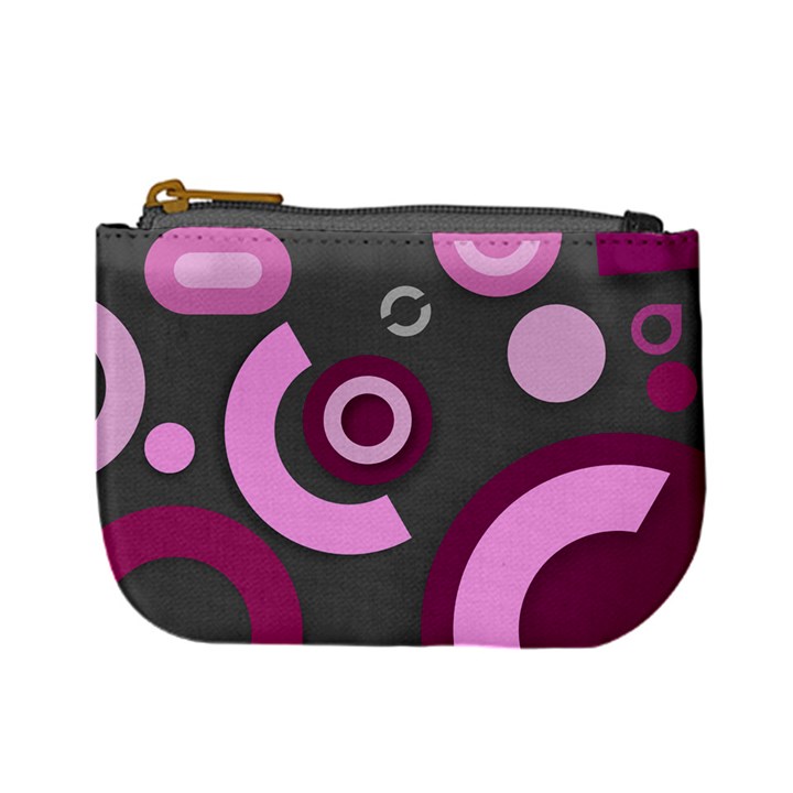 Grey Plum Abstract Pattern  Mini Coin Purses