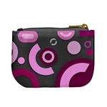 Grey Plum Abstract Pattern  Mini Coin Purses Back