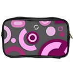 Grey Plum Abstract Pattern  Toiletries Bags 2-Side Front