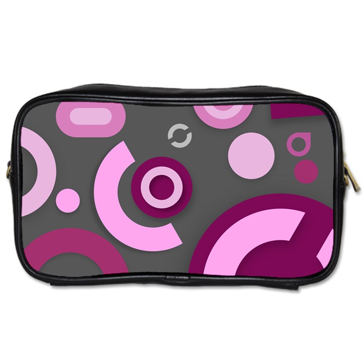 Grey Plum Abstract Pattern  Toiletries Bags 2-Side