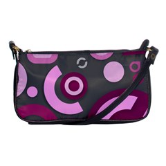 Grey Plum Abstract Pattern  Shoulder Clutch Bags by OCDesignss