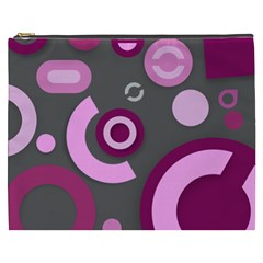 Grey Plum Abstract Pattern  Cosmetic Bag (xxxl) 