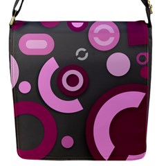 Grey Plum Abstract Pattern  Flap Messenger Bag (s)