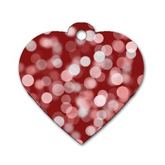 Modern Bokeh 11 Dog Tag Heart (two Sides) by ImpressiveMoments