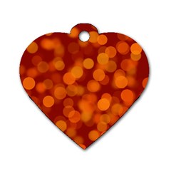 Modern Bokeh 12 Dog Tag Heart (two Sides) by ImpressiveMoments