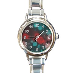 Modern Bokeh 15b Round Italian Charm Watches by ImpressiveMoments