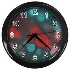 Modern Bokeh 15b Wall Clocks (black) by ImpressiveMoments