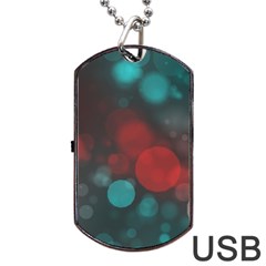 Modern Bokeh 15b Dog Tag Usb Flash (one Side) by ImpressiveMoments