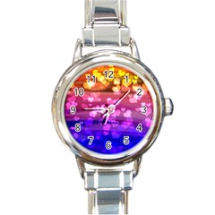 Lovely Hearts, Bokeh Round Italian Charm Watches by ImpressiveMoments