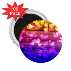 Lovely Hearts, Bokeh 2 25  Magnets (100 Pack)  by ImpressiveMoments