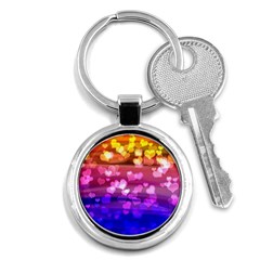 Lovely Hearts, Bokeh Key Chains (round)  by ImpressiveMoments