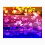 Lovely Hearts, Bokeh Small Glasses Cloth Front